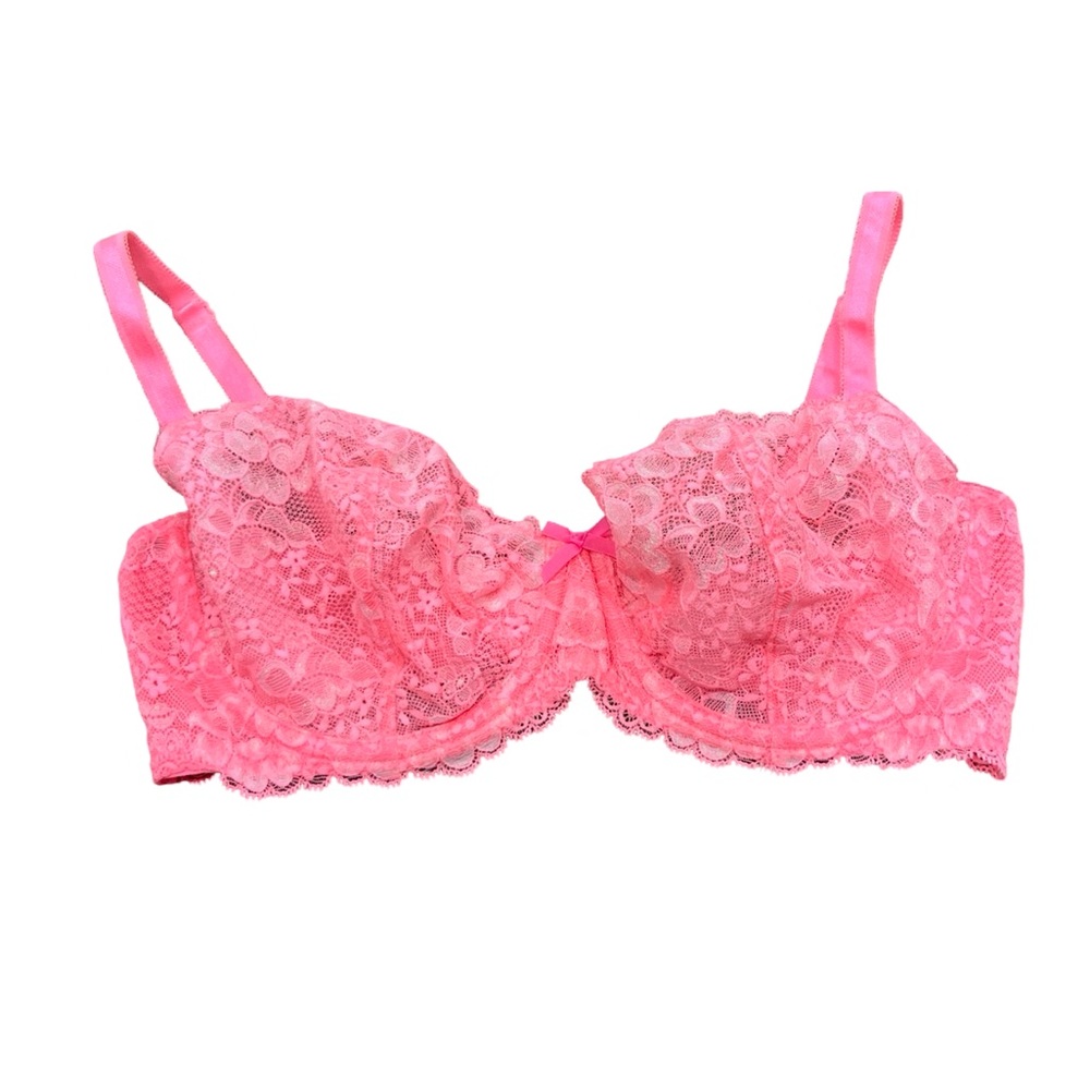 Victoria’s Secret Dream Angels Unlined Demi Bra Sparkle | Coral Pink | 34DD